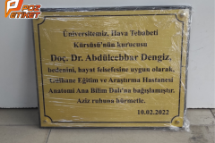Ostim Asit İndirme Pirinç Kapı Tabelası - 1
